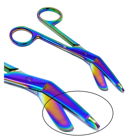 A2Z Scilab Multi Color Rainbow Lister Bandage Scissors 4.5", Stainless Steel A2Z-ZR035